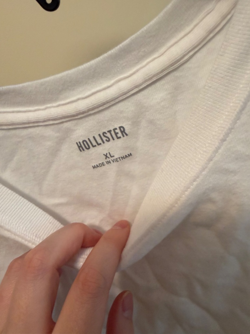 Hollister Cotton Crew Baby Tee XL X-LARGE White - Picture 2 of 5